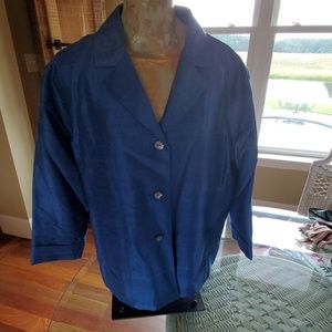 Chico's silk blue jacket Chico's size 3